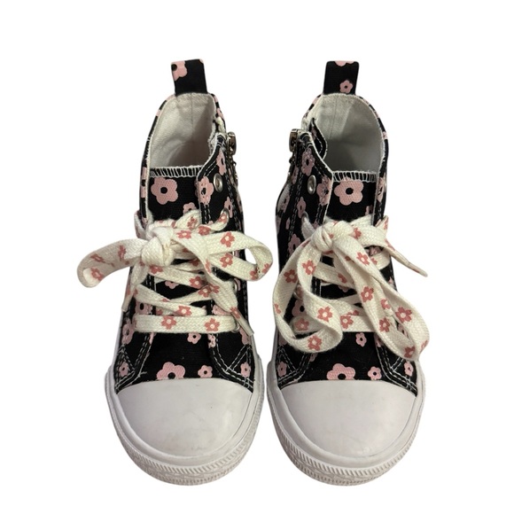 Tommy Bahama Other - Floral High-Top Kids Shoes - Black and Pink size 9